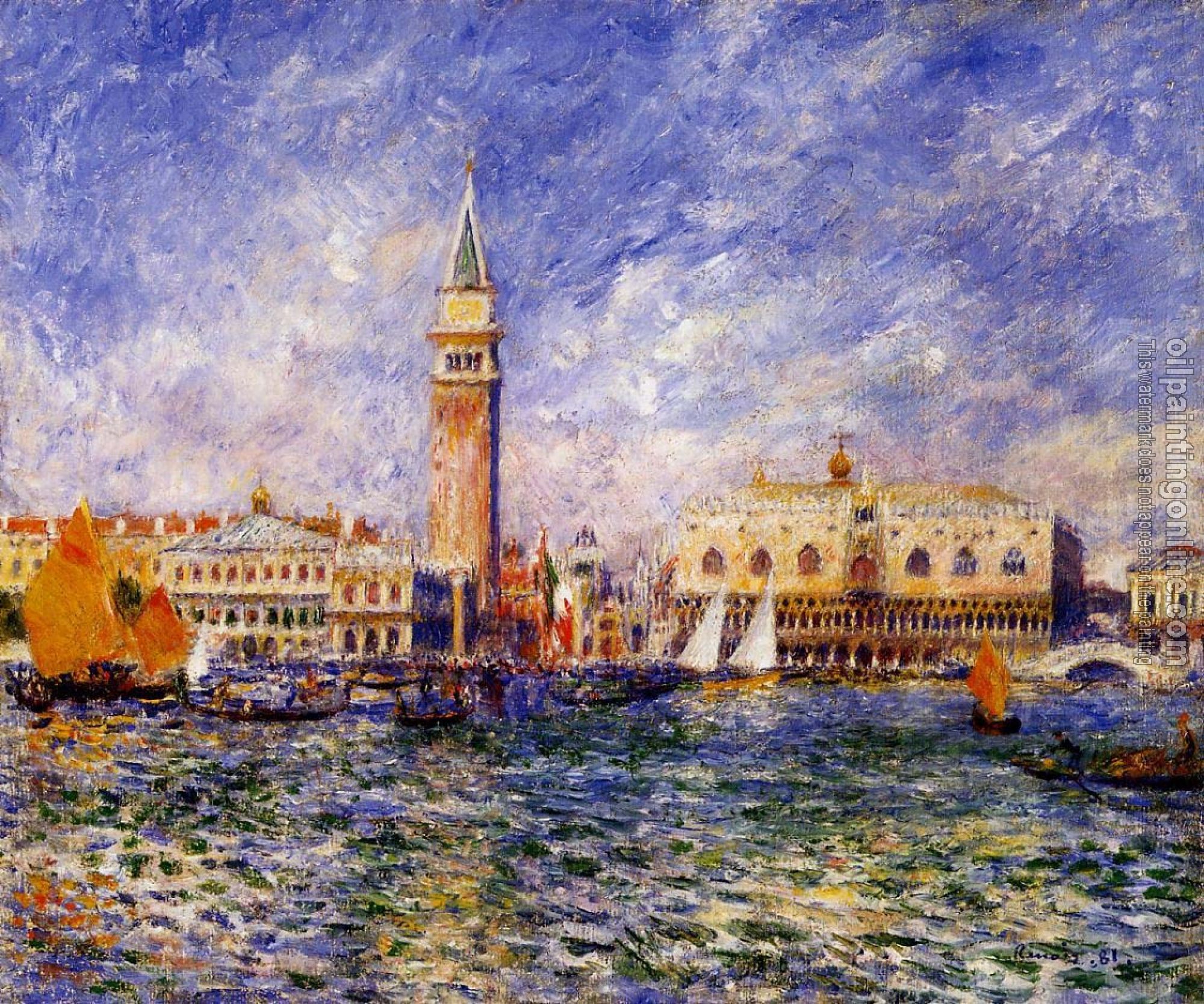 Renoir, Pierre Auguste - The Doges' Palace, Venice